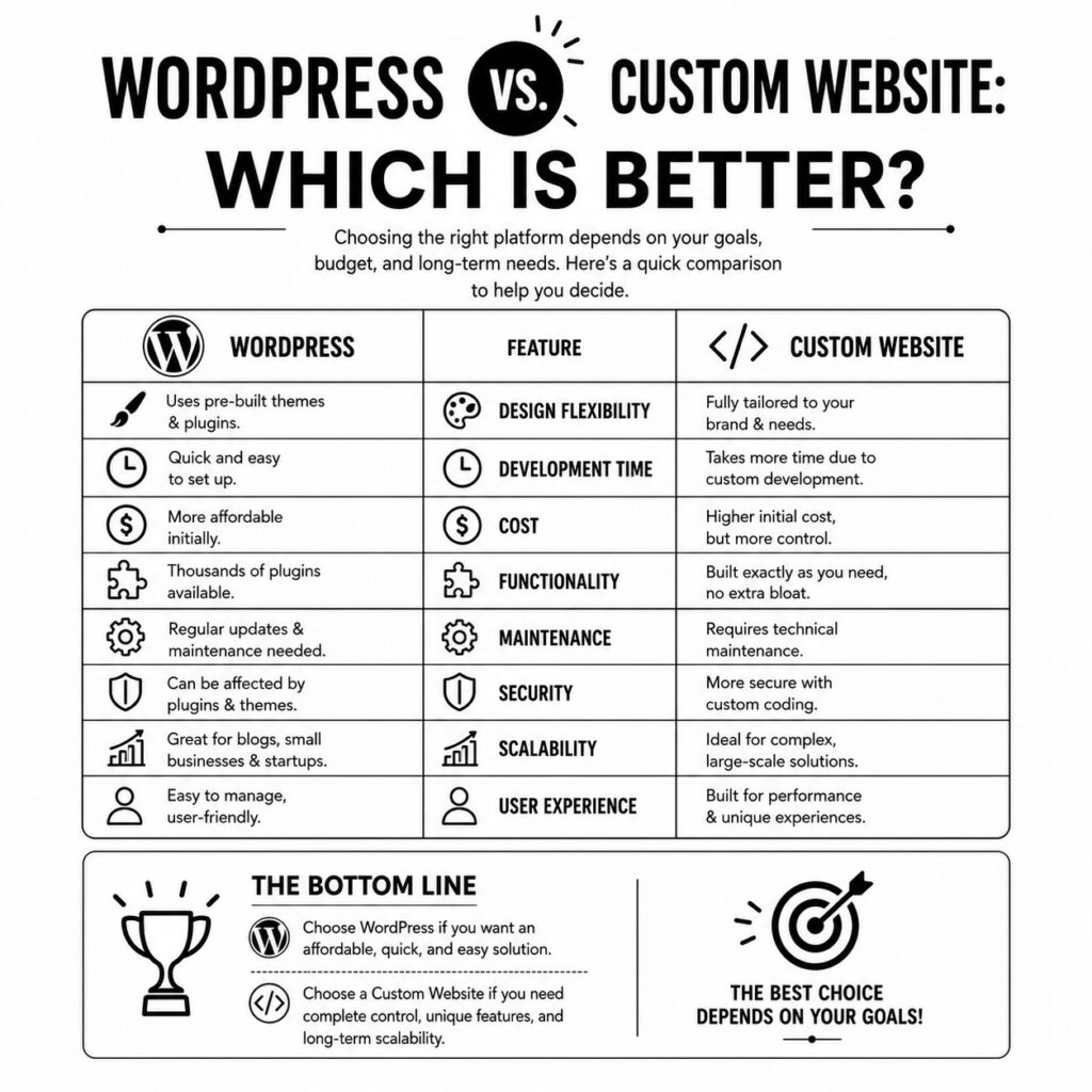 WordPress vs. Custom Website: Which Is Better?