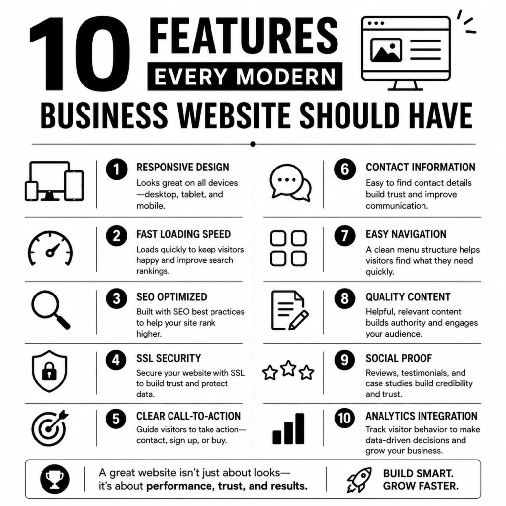 10 Features Every Modern Business Website Should Have